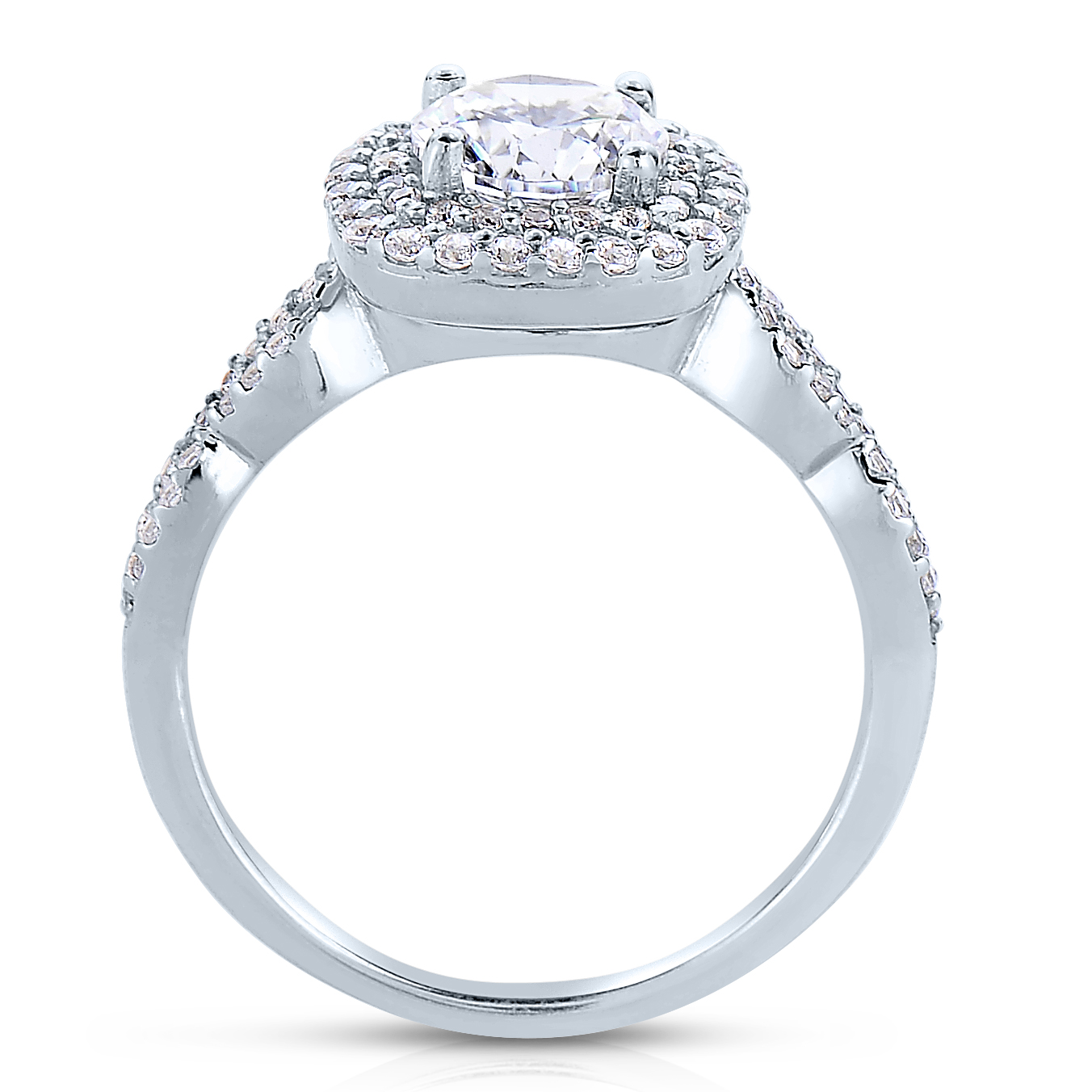 Rm1404r_rs-14k Rose Gold Round Cut Double Halo Diamond Infinity Semi Mount Engagement Ring