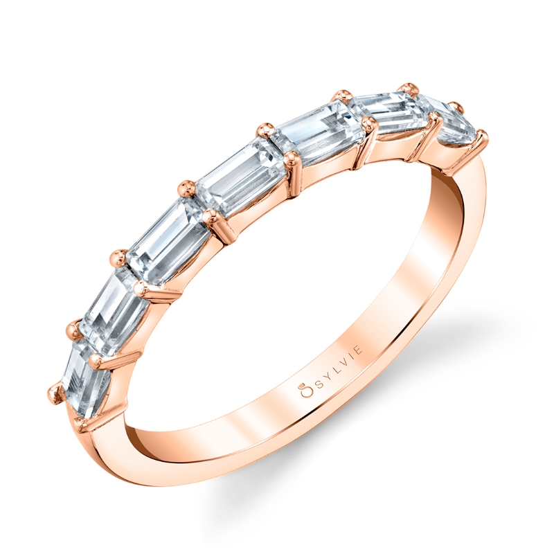 Vintage Baguette Wedding Band