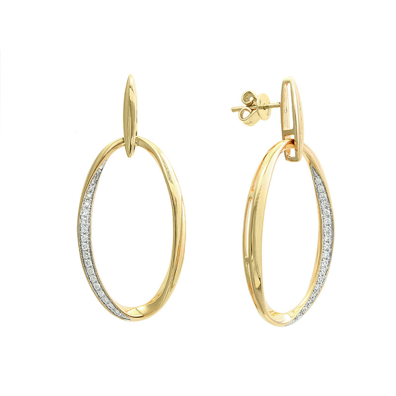 EFFY 14K Yellow Gold Diamond Earrings