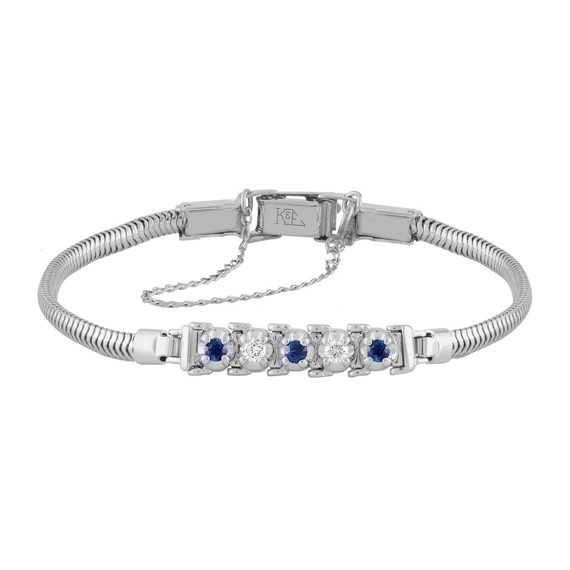 Sapphire and Diamond Starter Tennis Bracelet