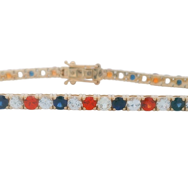 Large Sapphire Spirit Bracelet in 14K Yellow Gold