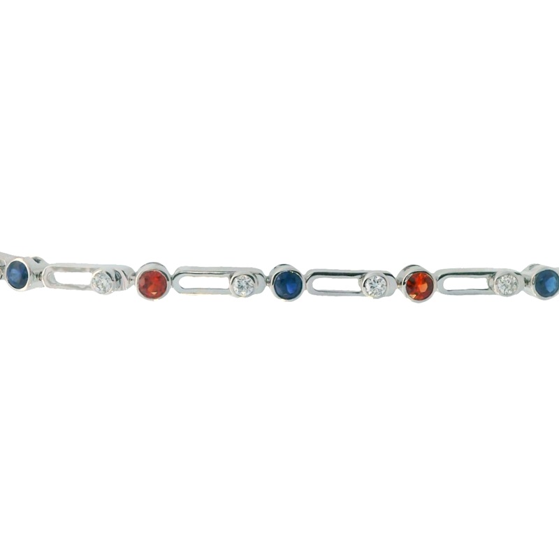 Sapphire Spirit Bracelet with Moving Diamonds