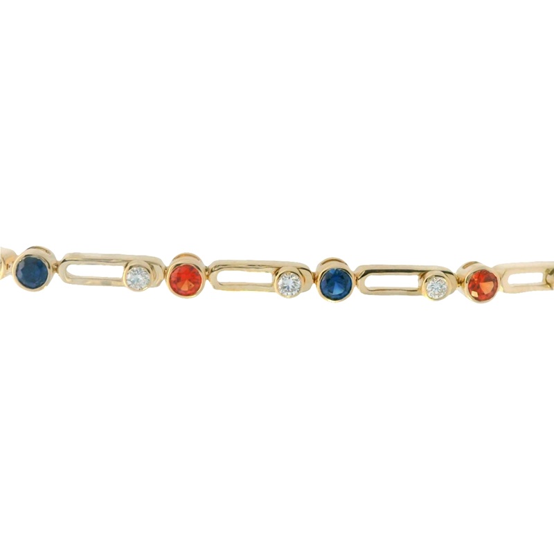 Sapphire Spirit Bracelet with Moving Diamonds
