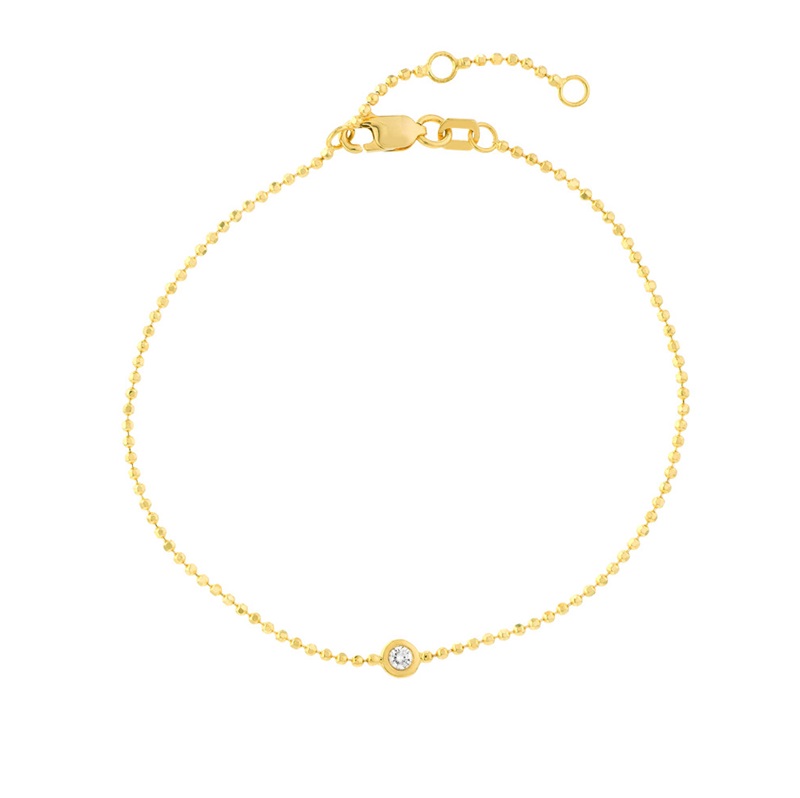 Dainty Bezel-set Diamond Bracelet