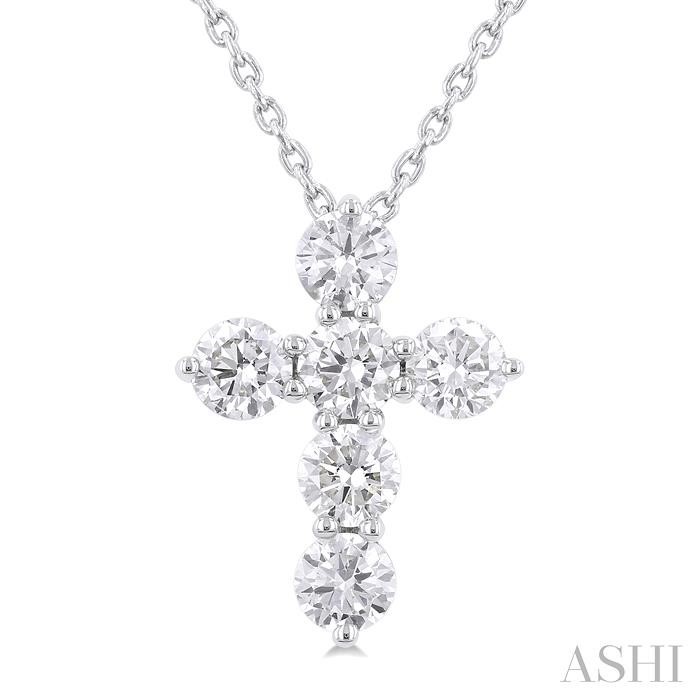Ashi 3/4 CTW Small Diamond Cross Necklace