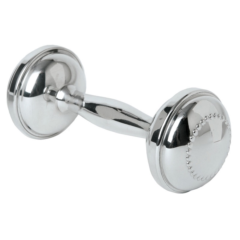Salisbury Pewter Beaded Dumbbell Rattle