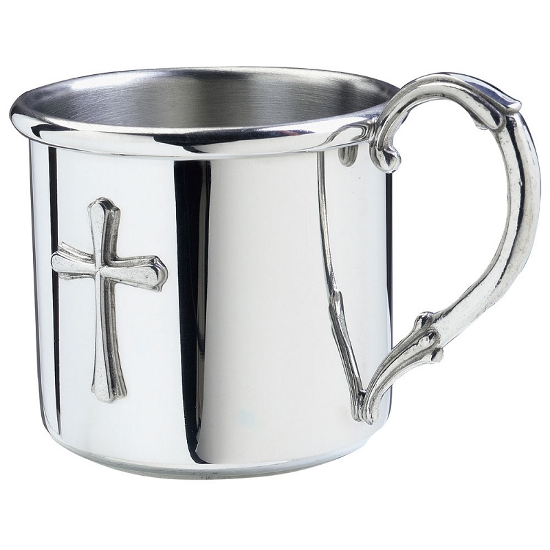 Salisbury Pewter Easton Cross Baby Cup