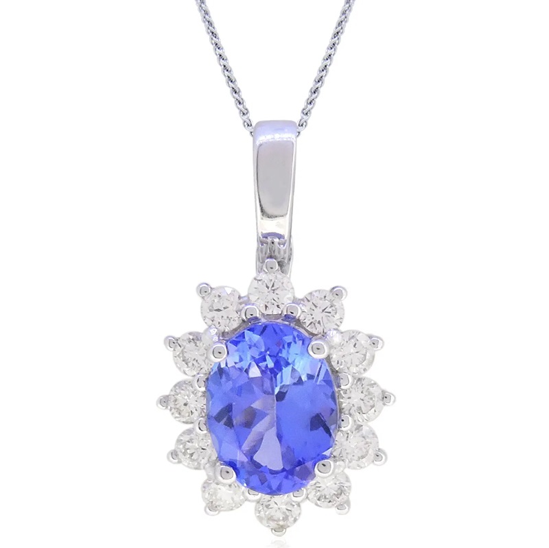 14W Tanzanite and Diamond Necklace
