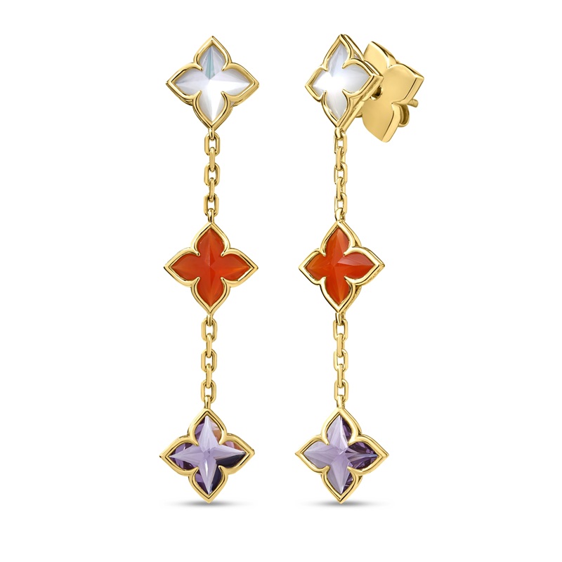 Roberto Coin 18K Venetian Princess Carnival Flower Dangle Earrings