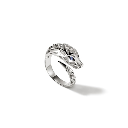 John Hardy Naga Bypass Ring with Blue Sapphires