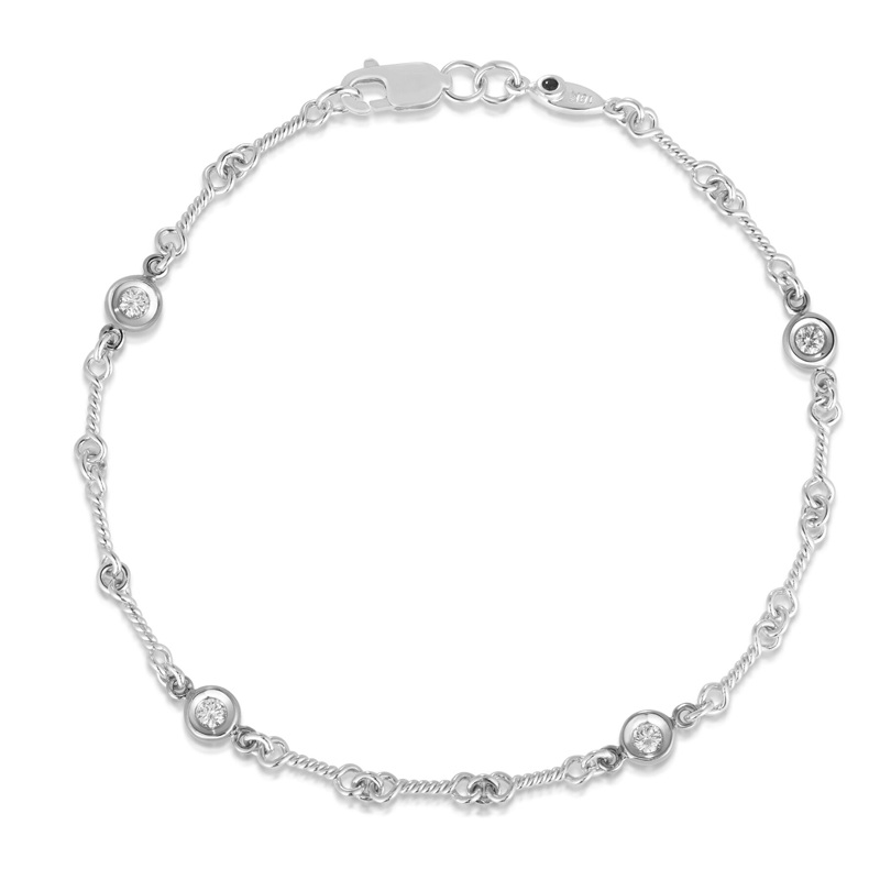 Roberto Coin 18K Diamonds By The Inch Dog Bone Bracelet