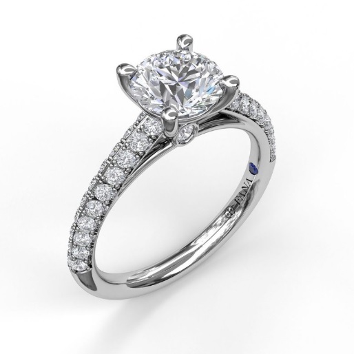 Fana Double Row Diamond Engagement Ring
