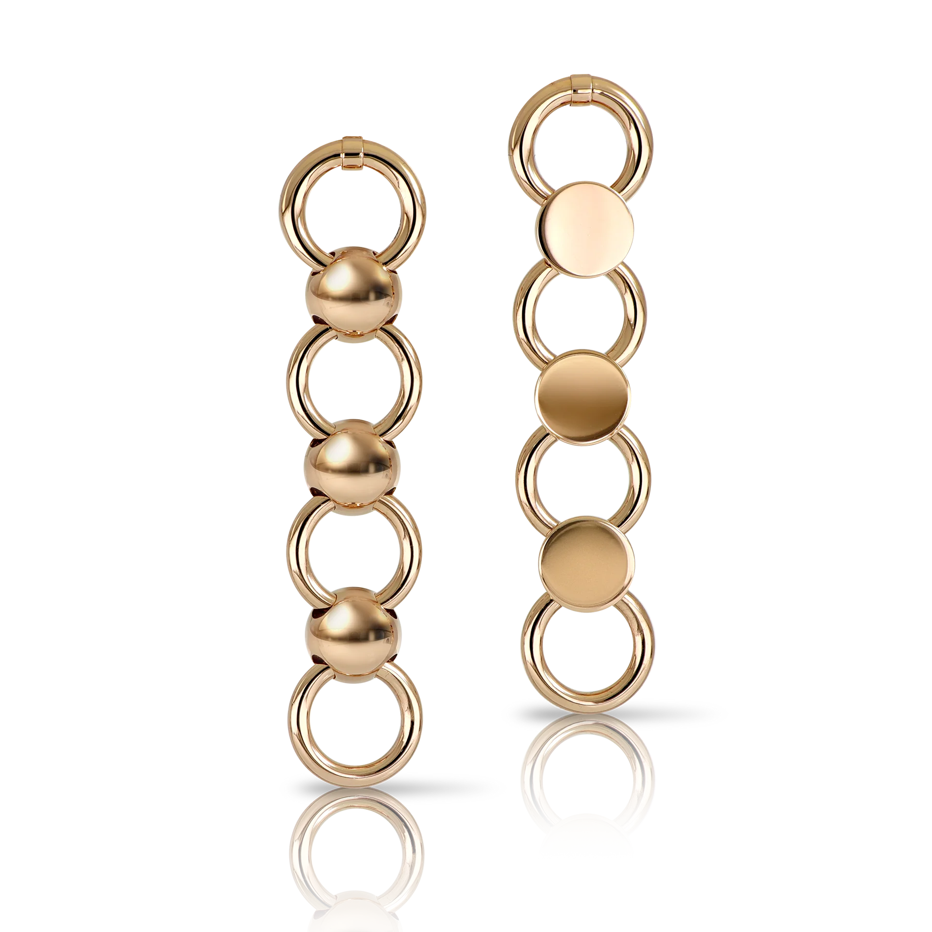 18K ROSE GOLD LUCE PENDANT DOUBLE WEARING EARRINGS. GLD-14.73