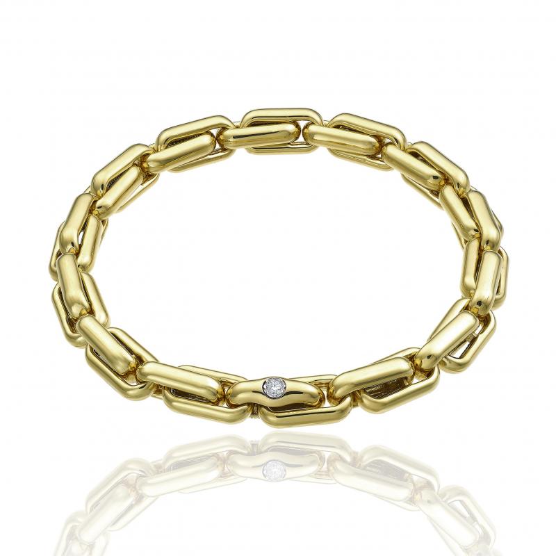 CHIMENTO 18K YELLOW GOLD X-TEND BRACELET GLD-18.30 DIA0.03 VS-G. 