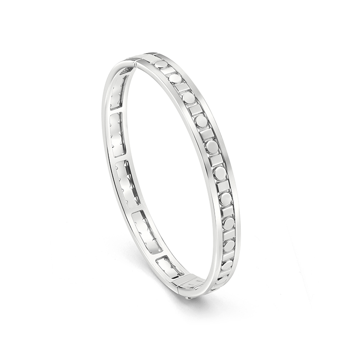 18k White Gold Belle Epoque Reel Bracelet 17cm 4.97 x 5.87. 
