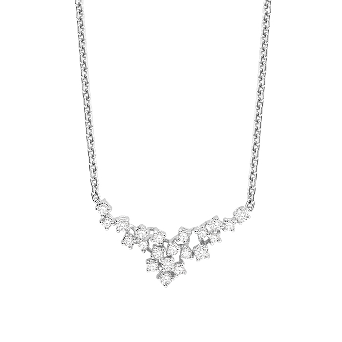 Damiani 18k White Gold Mimosa Diamond Necklace .38ctw. 