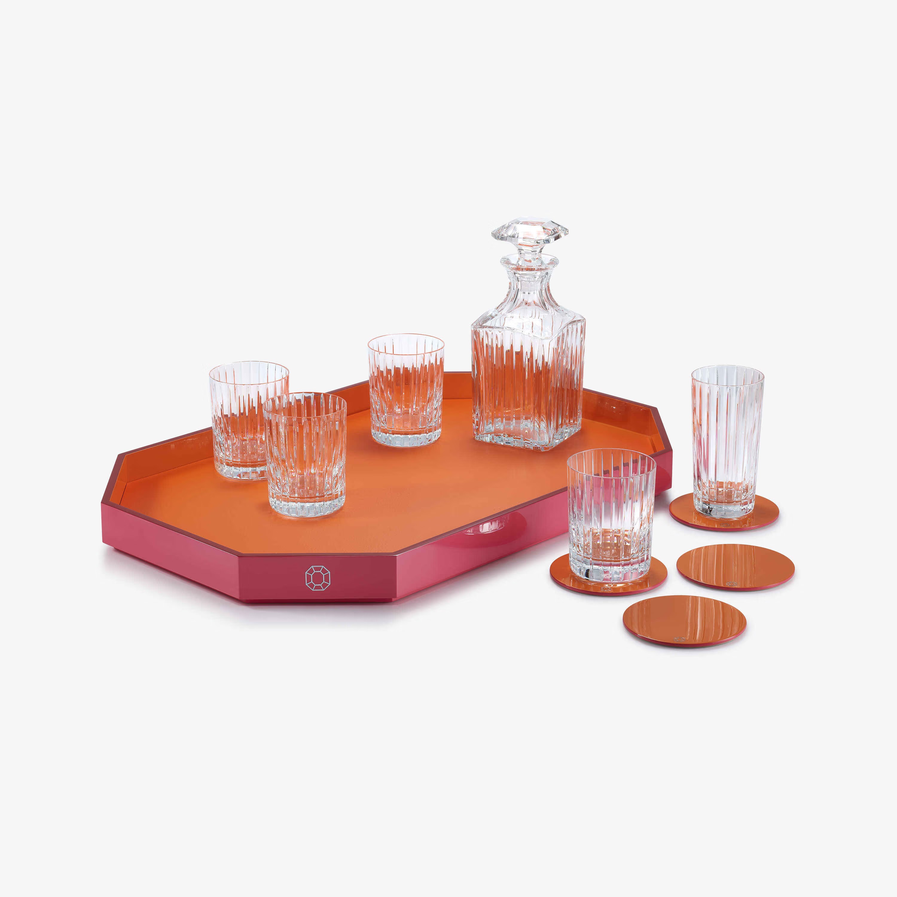 Octogone Tray L in Orange