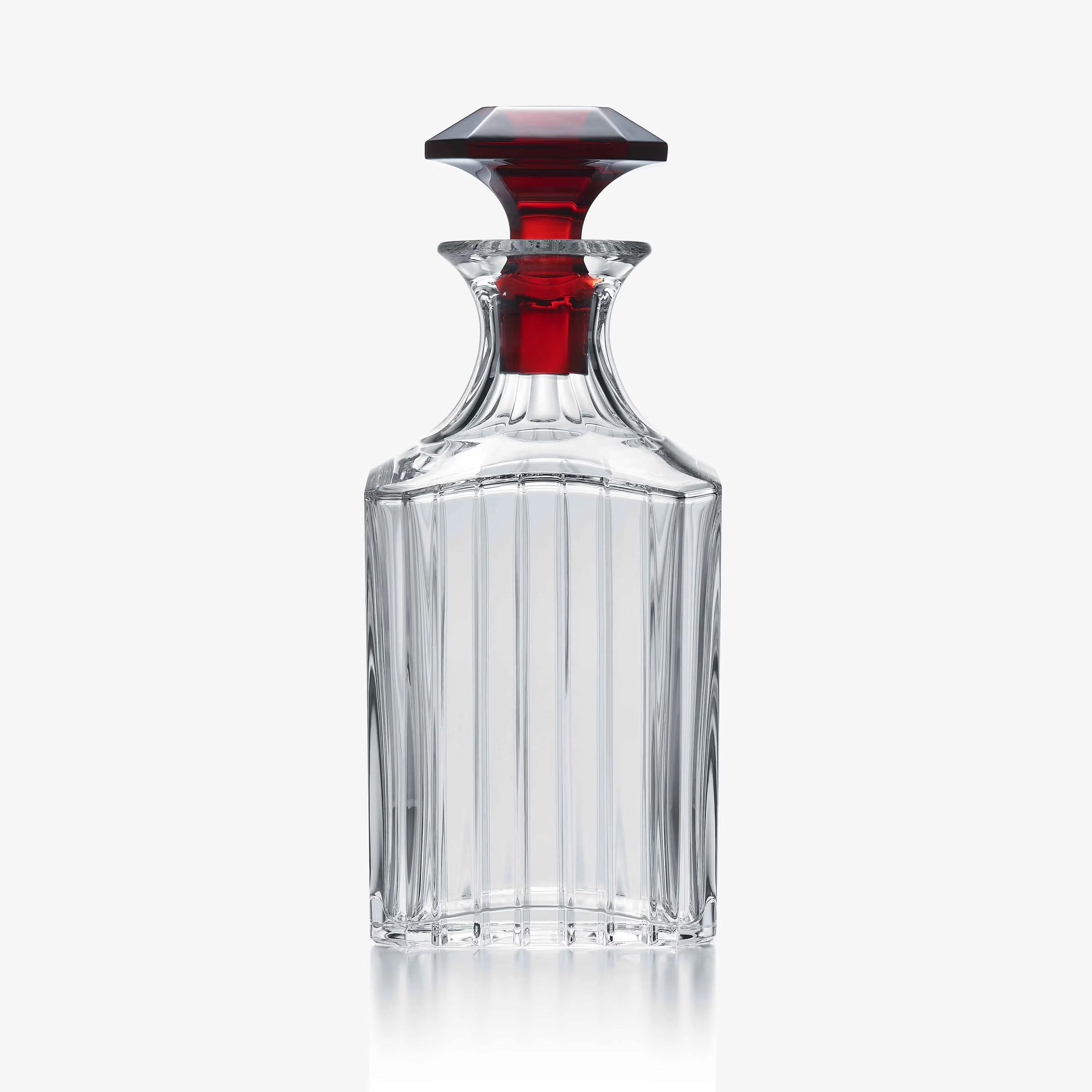 Harmonie Whiskey Decanter - Clear and Red