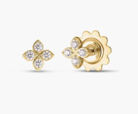 Roberto Coin 18k Yellow Gold Diamond Earrings 0.18ctw. 