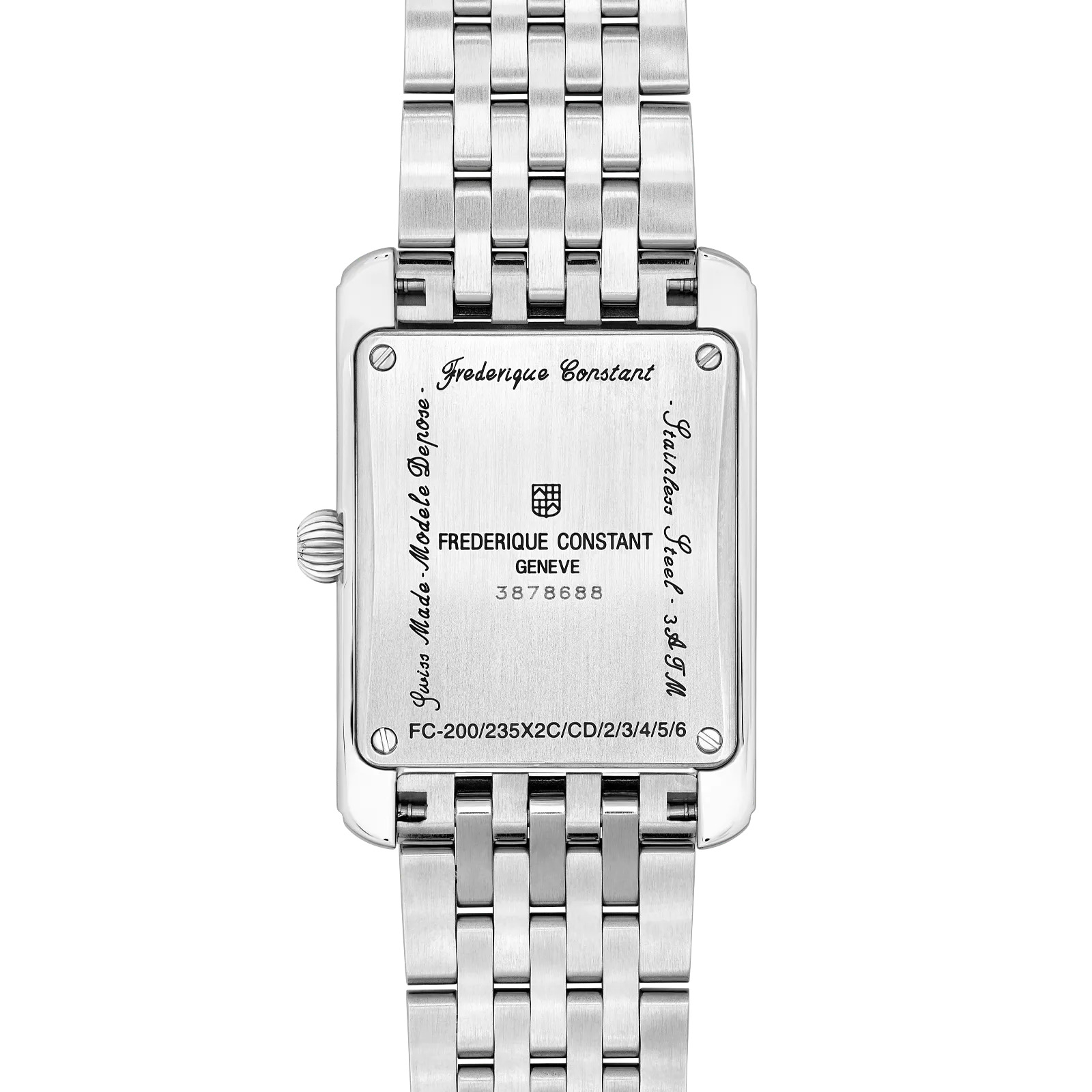 36mm Stainless Steel Classics Carrée Small Seconds with Diamonds (1.19ct)