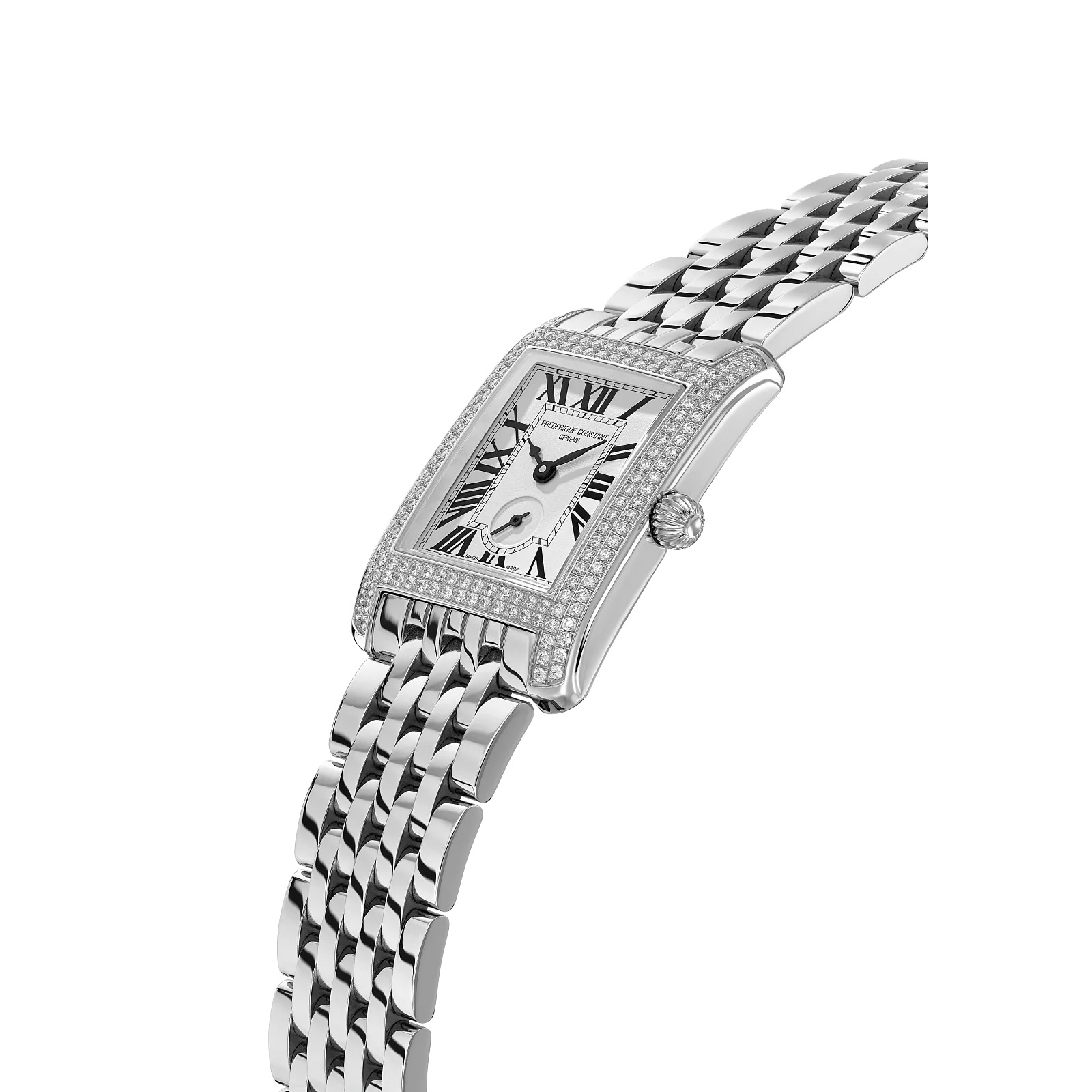 36mm Stainless Steel Classics Carrée Small Seconds with Diamonds (1.19ct)