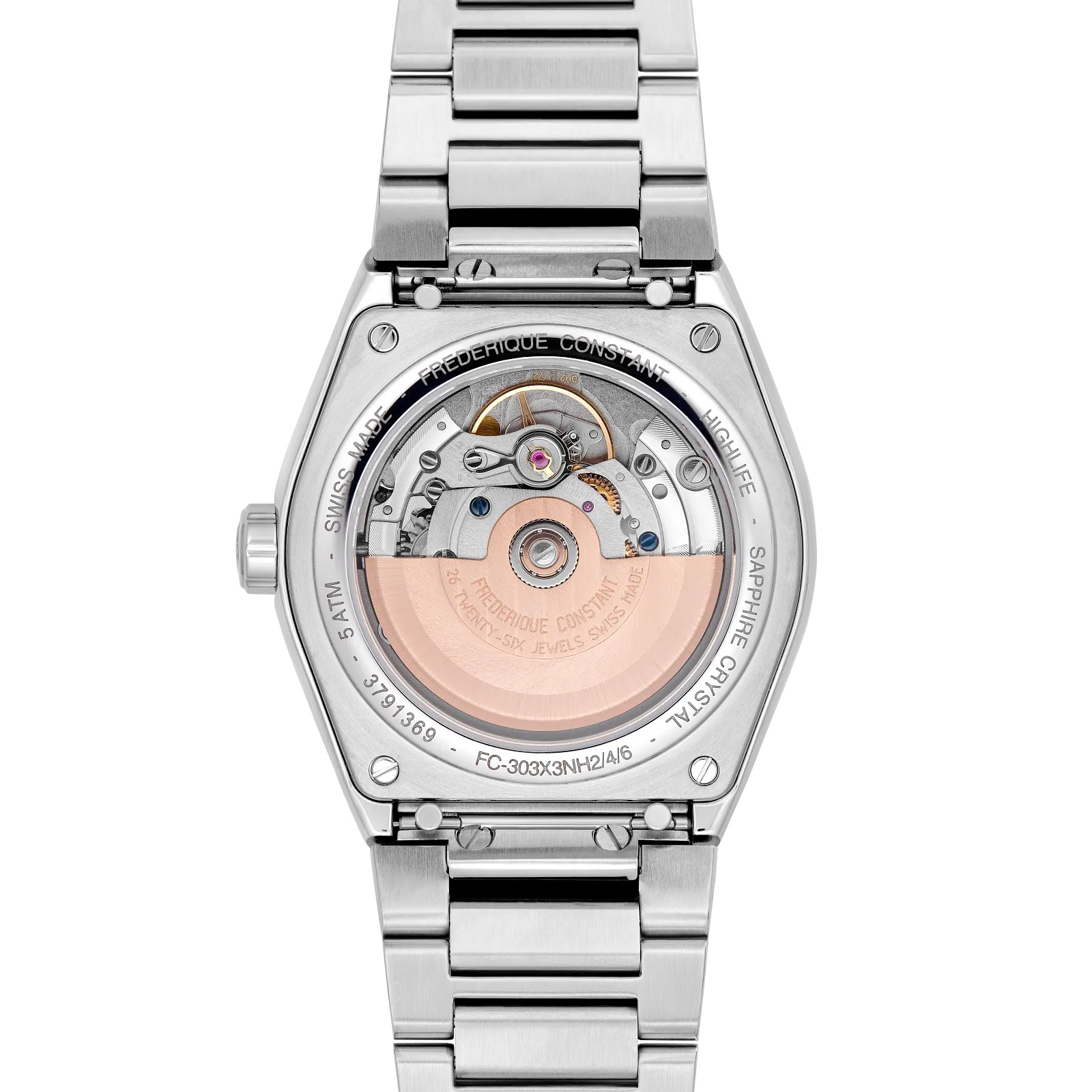 39mm Highlife Automatic COSC Men's Watch in Stainless Steel with Black Dial