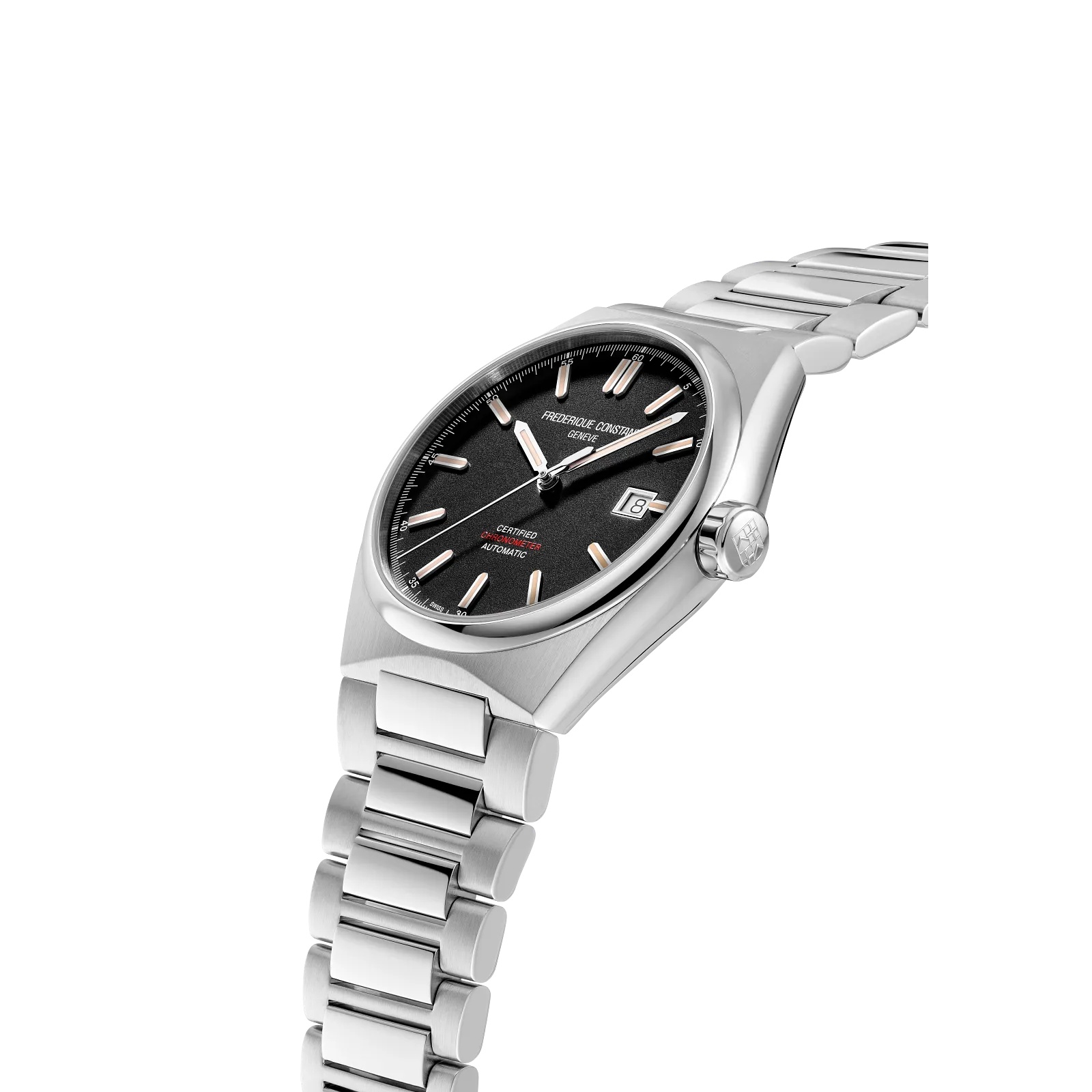 39mm Highlife Automatic COSC Men's Watch in Stainless Steel with Black Dial
