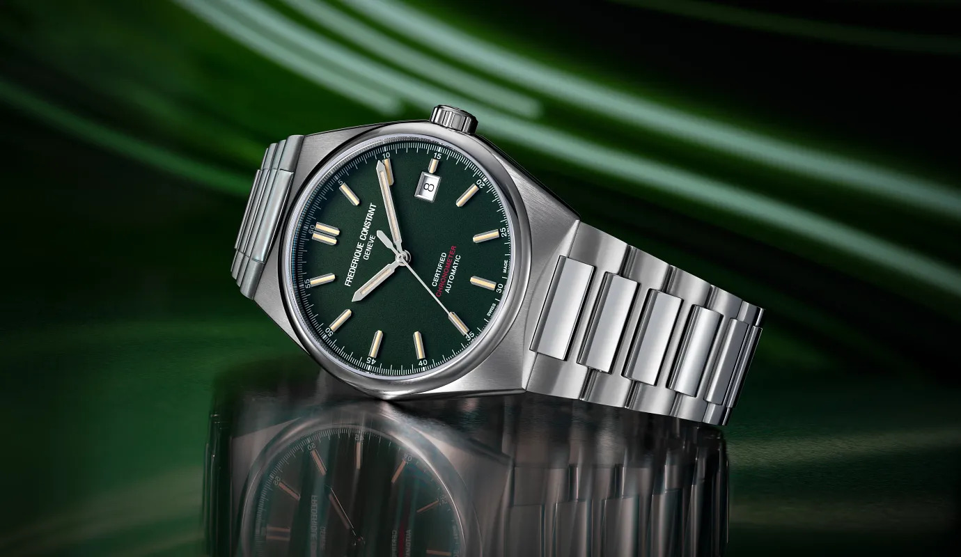 39mm Highlife Automatic COSC Men's Stainless Steel Watch with Green Dial