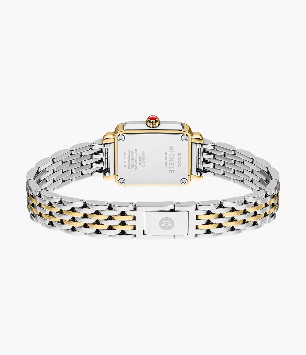 Deco Madison Mini Diamond Two-Tone 18K Gold-Plated Watch