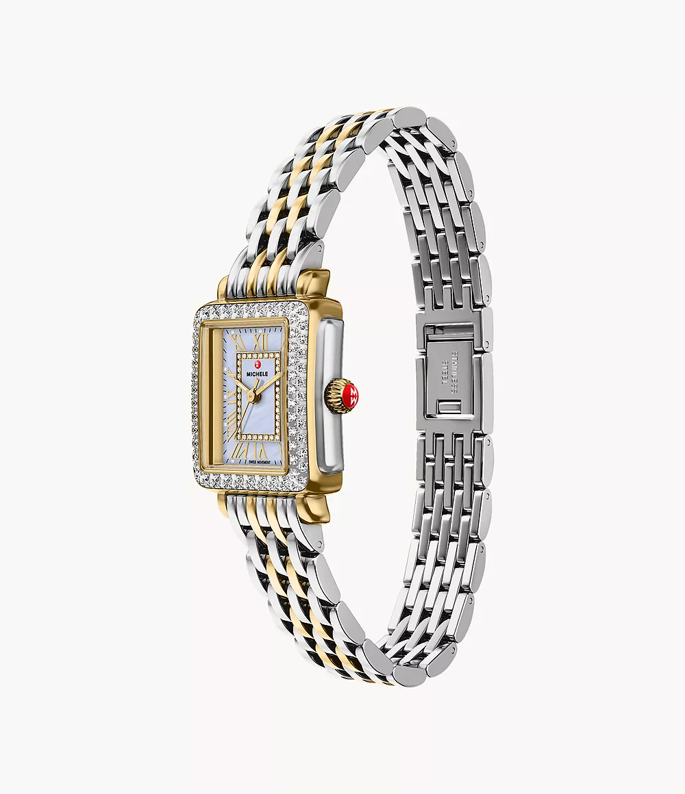 Deco Madison Mini Diamond Two-Tone 18K Gold-Plated Watch