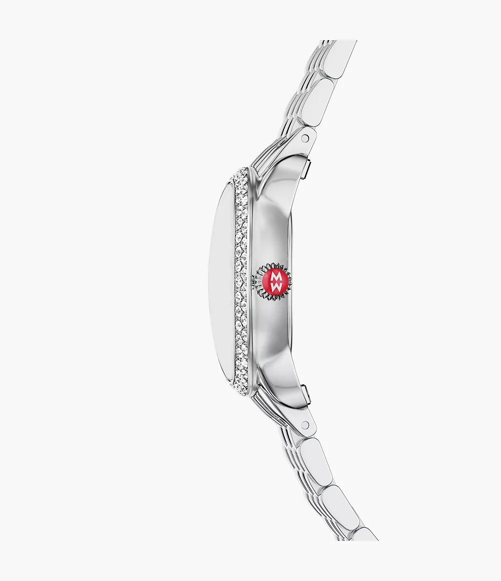 Serein Oval Diamond Stainless Steel Watch