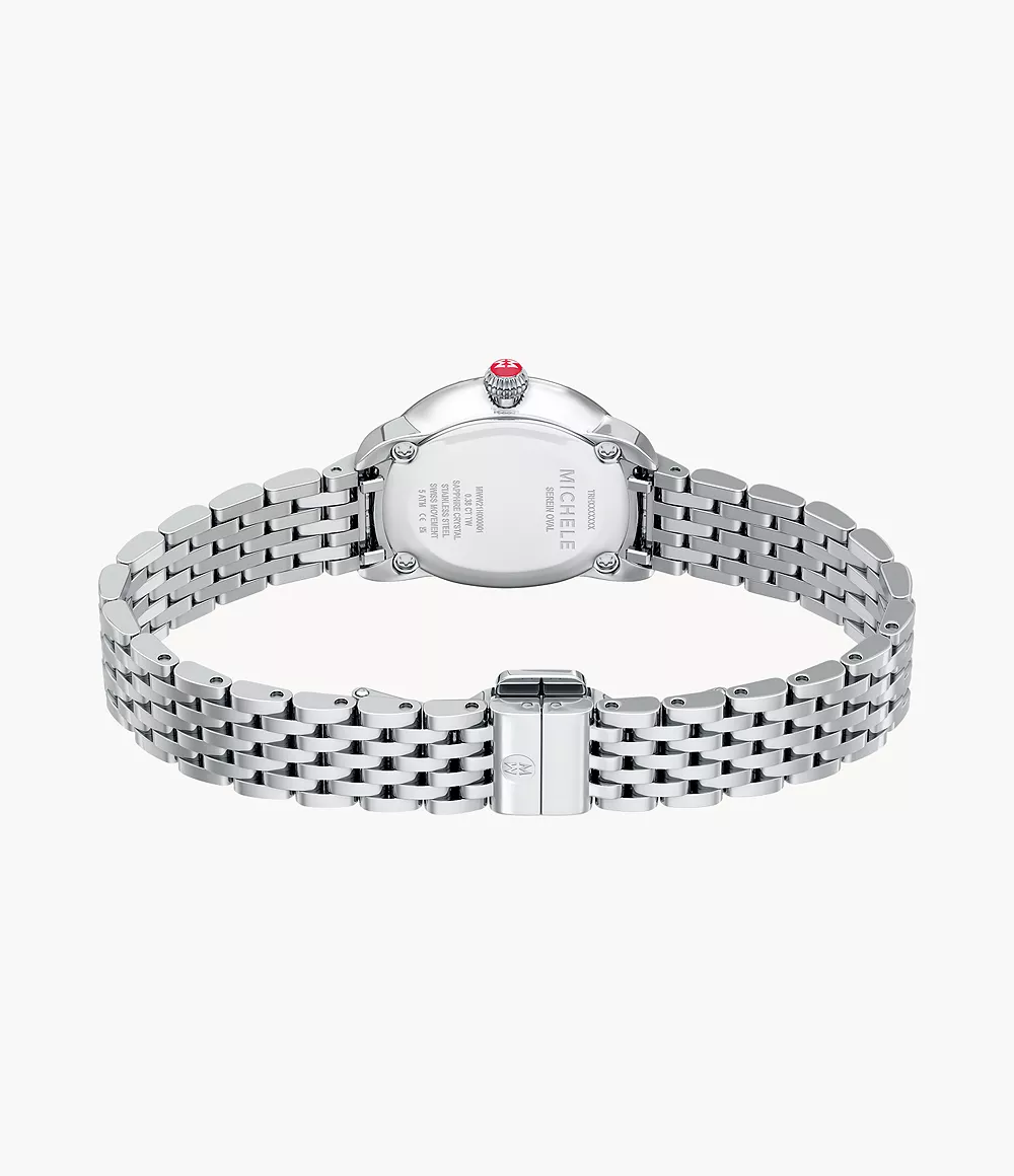 Serein Oval Diamond Stainless Steel Watch