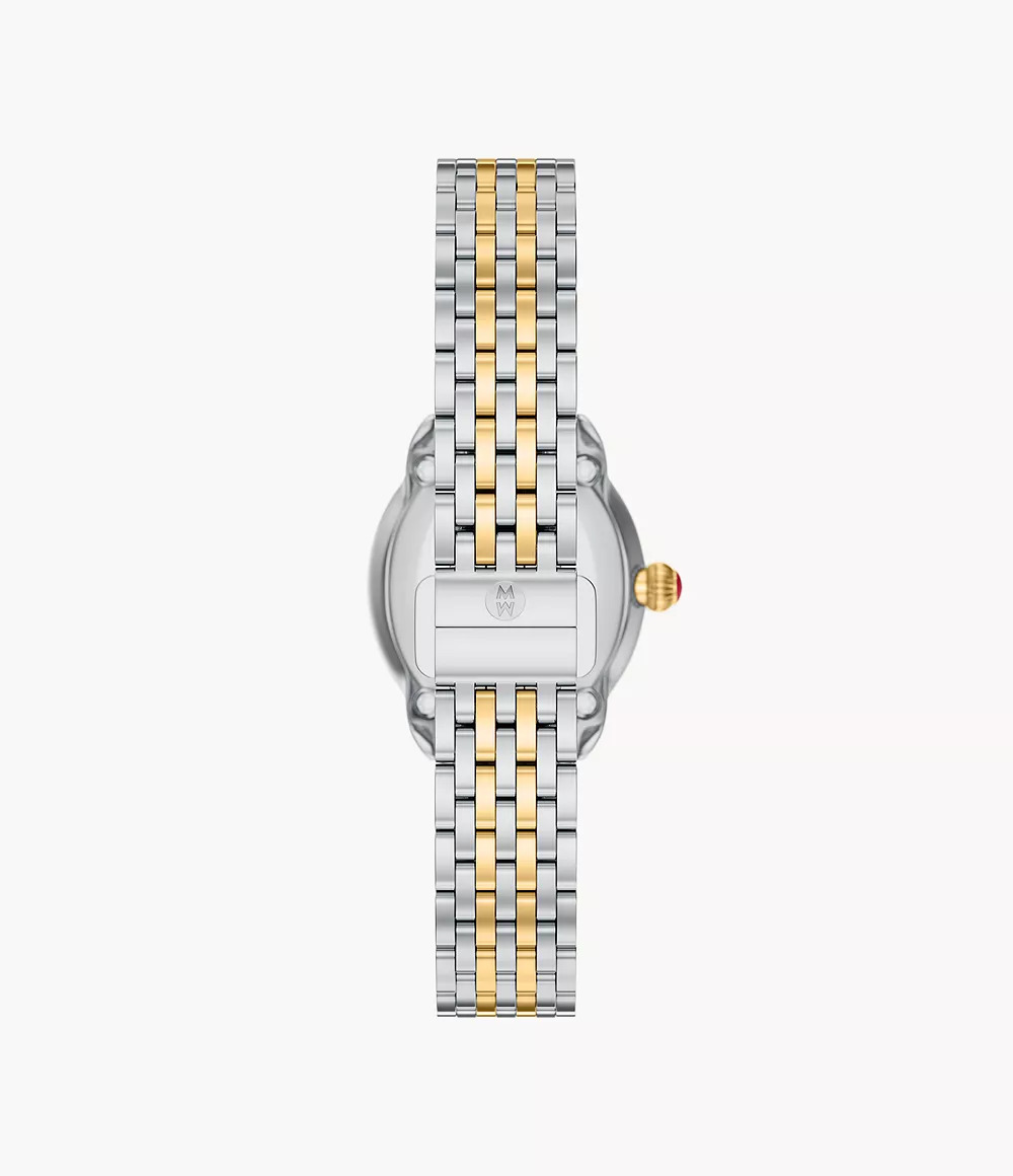 Serein Oval Diamond Two-Tone 18K Gold-Plated Watch