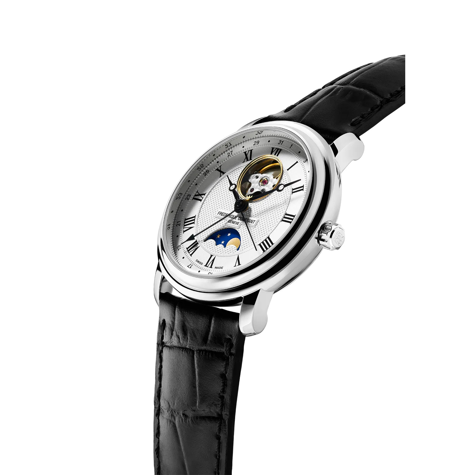 40MM Stainless Steel Classics Heart Beat Moonphase Date